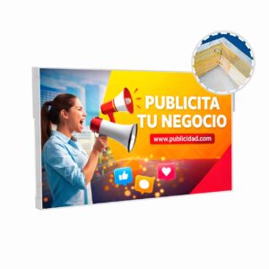 banner con estructura de madera