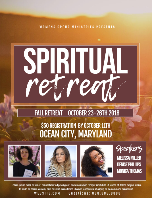 spiritual retreat design template a75d4424e2be6e0862c1141f6fedd523 screen